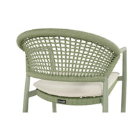 Taragona Stacking Chair Alu Soft Green w/Rope