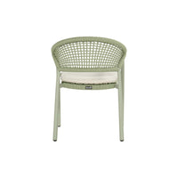 Taragona Stacking Chair Alu Soft Green w/Rope