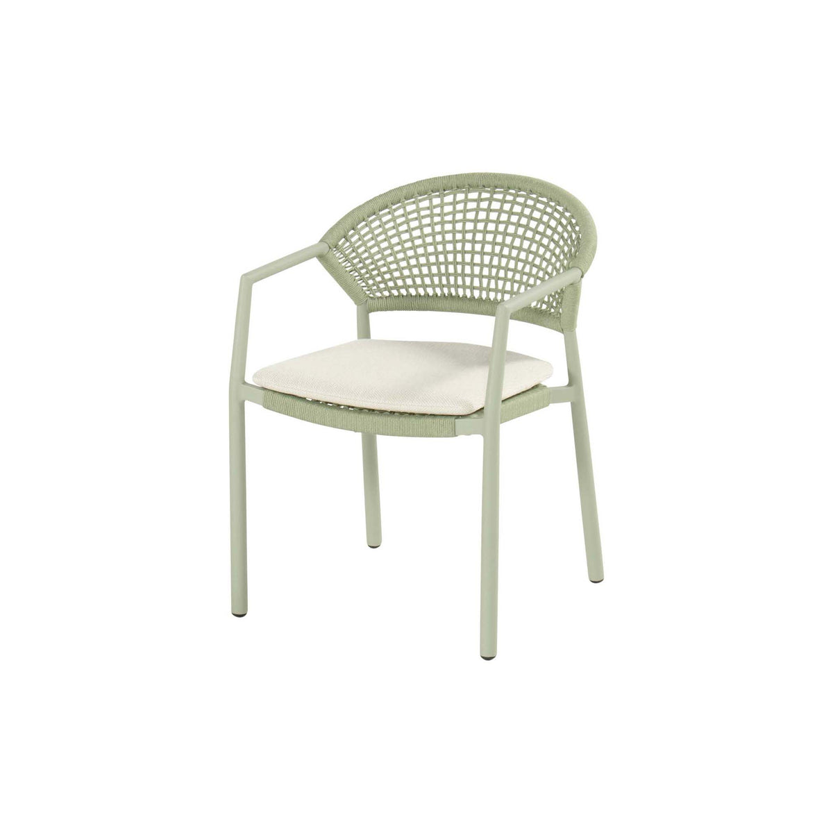 Taragona Stacking Chair Alu Cappuccino w/Rope