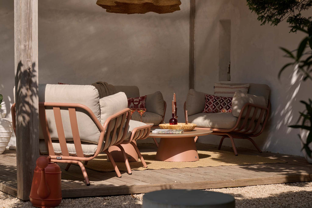 Toscana Coffee Table 110x69x32cm Alu Mocha w/Ceramic Top