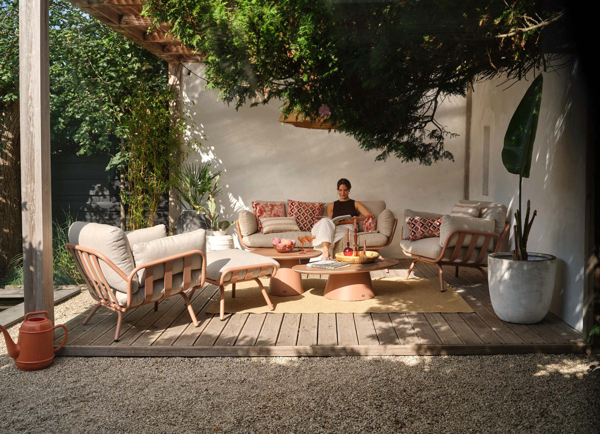 Toscana Coffee Table 110x69x32cm Alu Mocha w/Ceramic Top