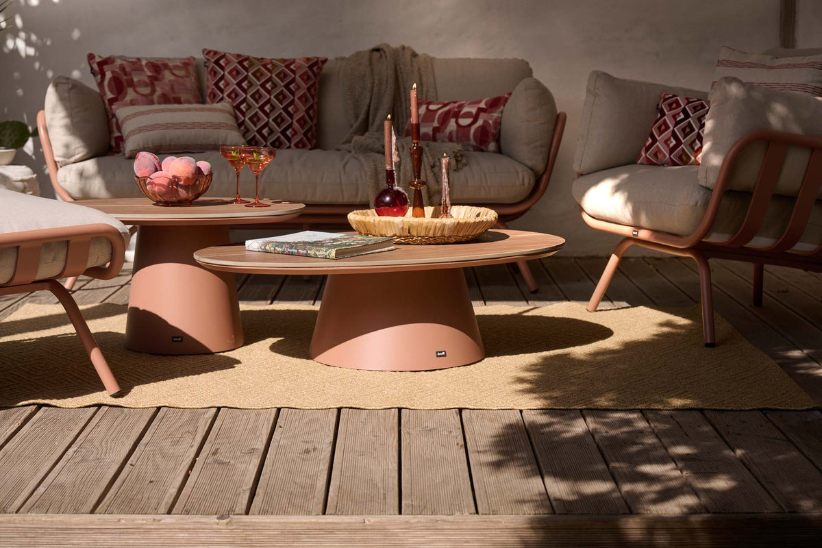 Toscana Coffee Table 110x69x32cm Alu Mocha w/Ceramic Top