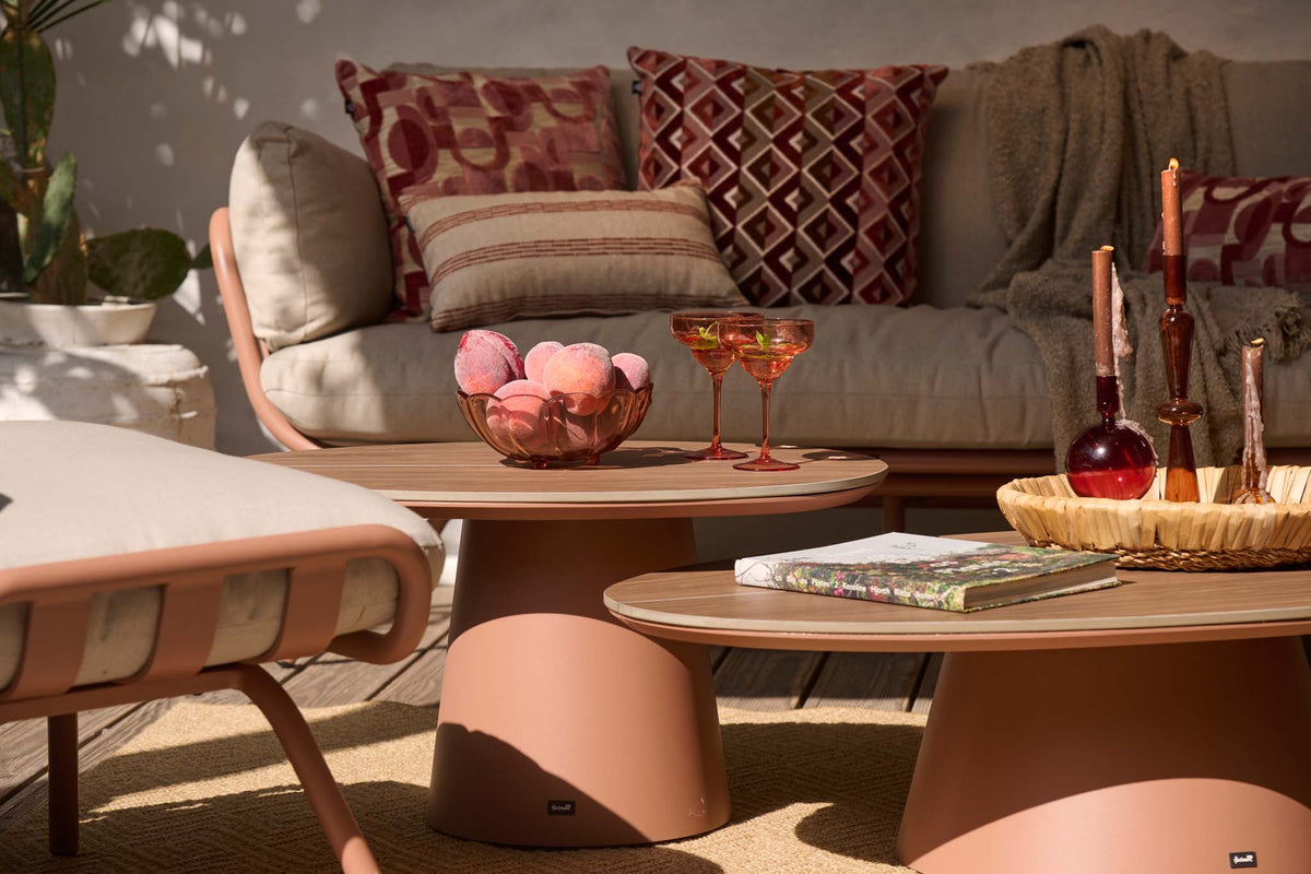 Toscana Coffee Table 110x69x32cm Alu Mocha w/Ceramic Top