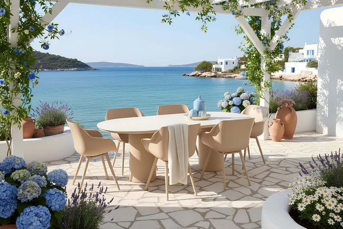 Valencia Table Oval & Sophie Studio Cappuccino