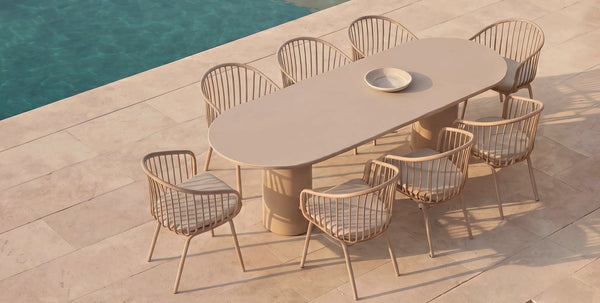Valencia Table Oval & Denia Chair Cappuccino