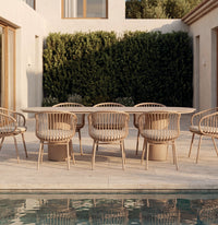 Valencia Table Oval & Denia Chair Cappuccino