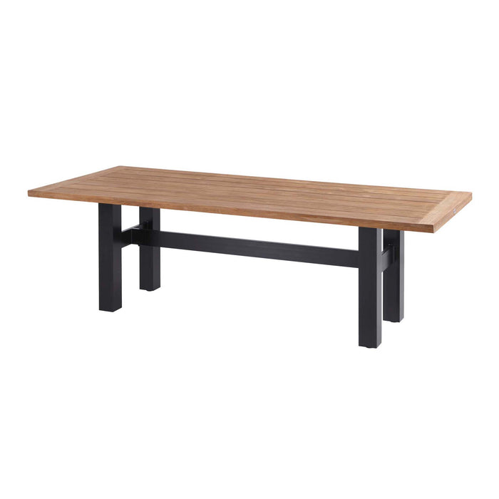 Yasmani Table 240x100cm Black w/Teak Wood Top